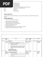General Objective: at The End of Class, The Students Should Be Able To Explore About The Perspectives of Global and National Nursing