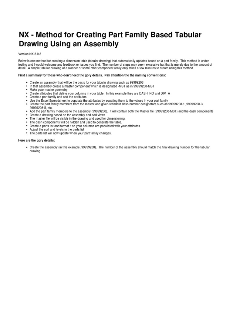 Tabular Drawing Process Concept 20130417 PDF Microsoft Excel