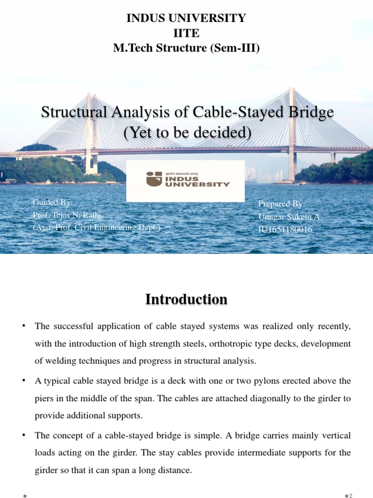 Structural Analysis of Cable Stayed Bridge PDF Finite Element