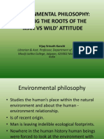 Environmental Philosophy: Probing The Roots of The Man Vs Wild' Attitude