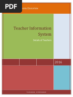 Teacher Information System