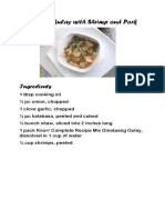 Ginataang Gulay With Shrimp and Pork: Ingredients