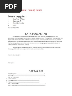 Makalah Sejarah Perang Batak