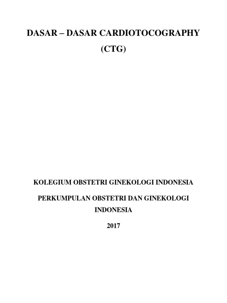 Pemahaman Dasar CTG untuk Kehamilan | PDF