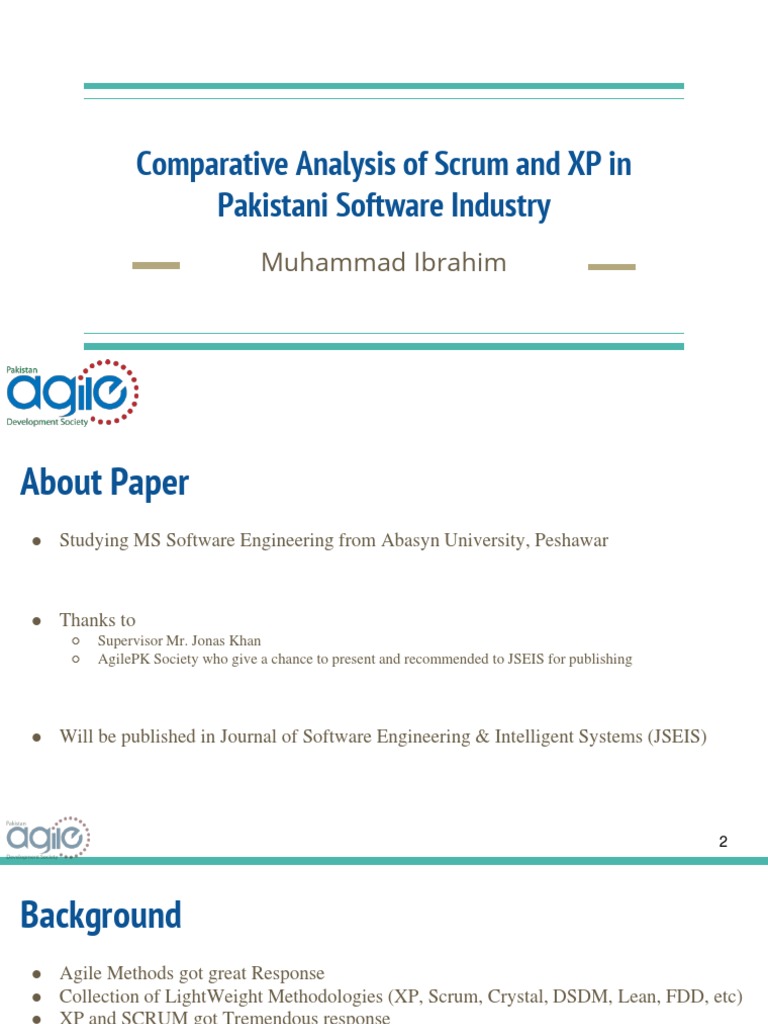 Scrum vs XP in Pakistan's Software Industry | PDF | Agile Software ...