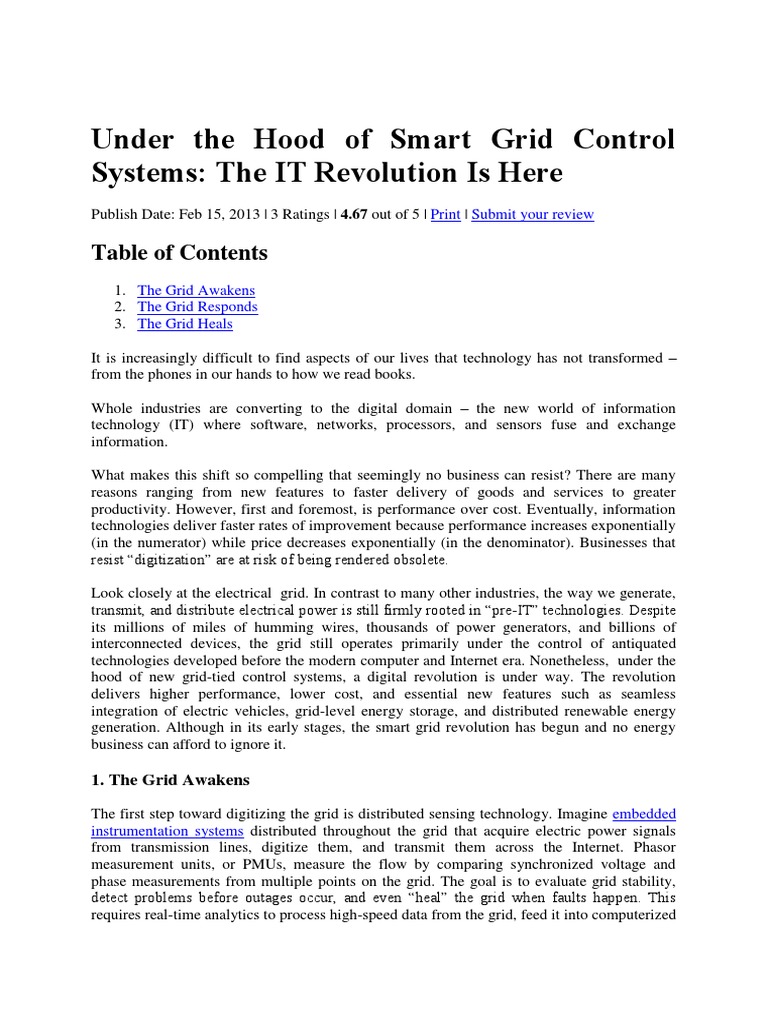 Smart Grid Control Systems Explained | PDF | Electrical Grid | Smart Grid