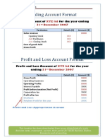 Trading Account Format PDF