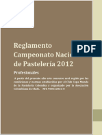 Reglamento Campeonato Nacional de Pasteleria 2012-Profesionales
