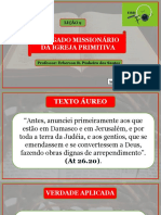 Lição 9 - O Legado Missionário Da Igreja Primitiva