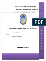 informe de frescura y enranciamiento de lipidos