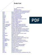 SAP Workflow Tcode List