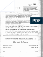 Introduction To Financial Markets-II