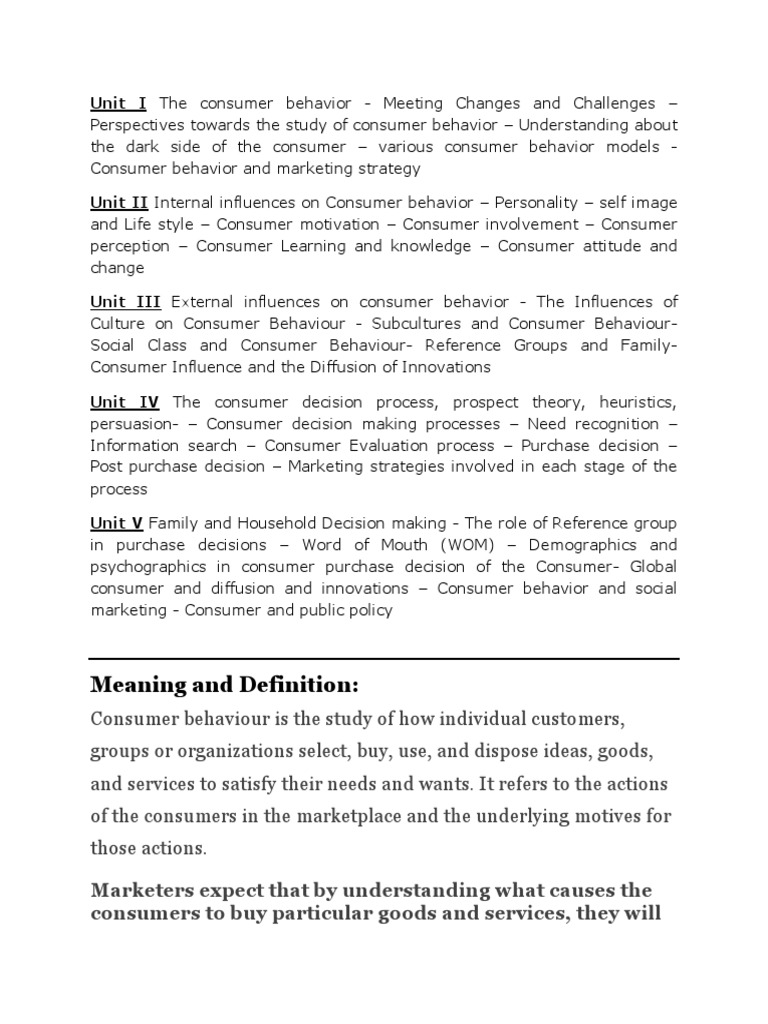 Understanding Consumer Behavior Dynamics | PDF | Consumer Behaviour ...