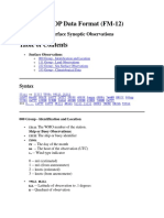 Wmo Synop Codes