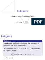 Histograms: CS 4640: Image Processing Basics