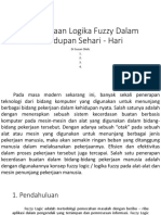 Penggunaan Logika Fuzzy Dalam Kehidupan Sehari - Hari