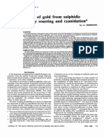 The Extraction of Gold From Sulphidic Concentrates by Roasting and Cyanidation by J.J. Robinson PDF