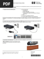 HP Procurve 1410-16G Switch Quick Setup Guide: Qsg-1410-16G-Feb2010.Fm Page 1 Thursday, February 25, 2010 7:45 PM