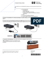 HP Procurve 1410-16G Switch Quick Setup Guide: Qsg-1410-16G-Feb2010.Fm Page 1 Thursday, February 25, 2010 7:45 PM