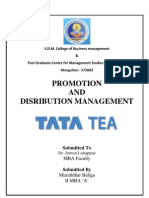 Promotion AND Disribution Management: Submitted To