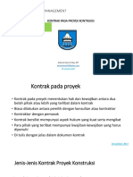 Kontrak Pada Proyek Konstruksi III