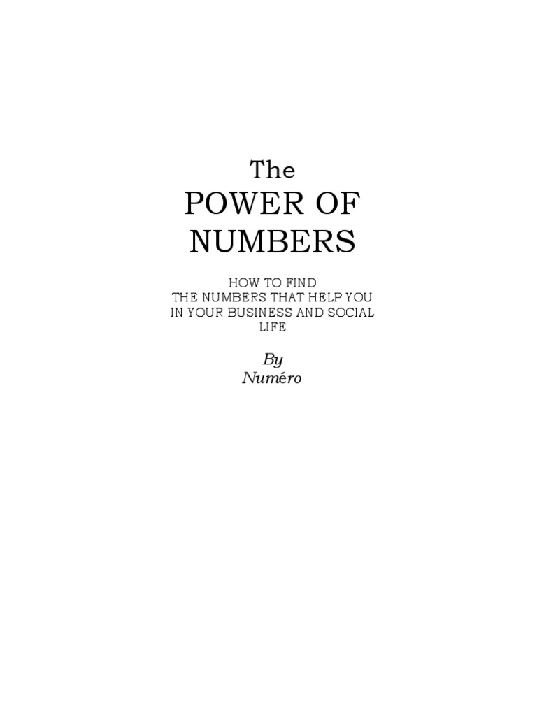 Unlocking Business Success with Numbers | PDF | Luck | Optimism