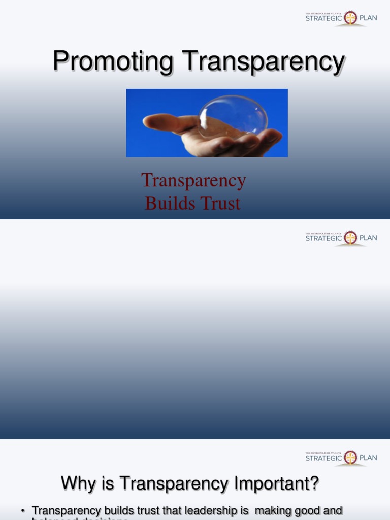 Orthodox Leadership Training: 4.1 Promoting Transparency | PDF ...