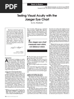 Testing Visual Acuity With The Jaeger Eye Chart
