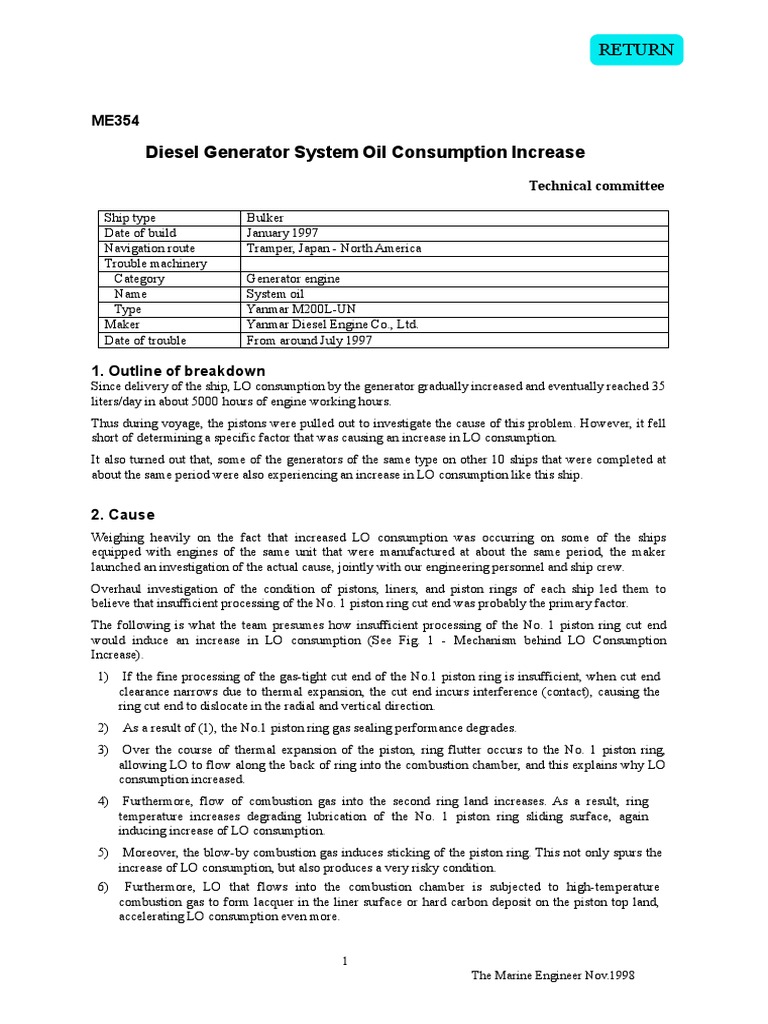 Insufficient Processing of Piston Ring Cut Ends Leads to Increased