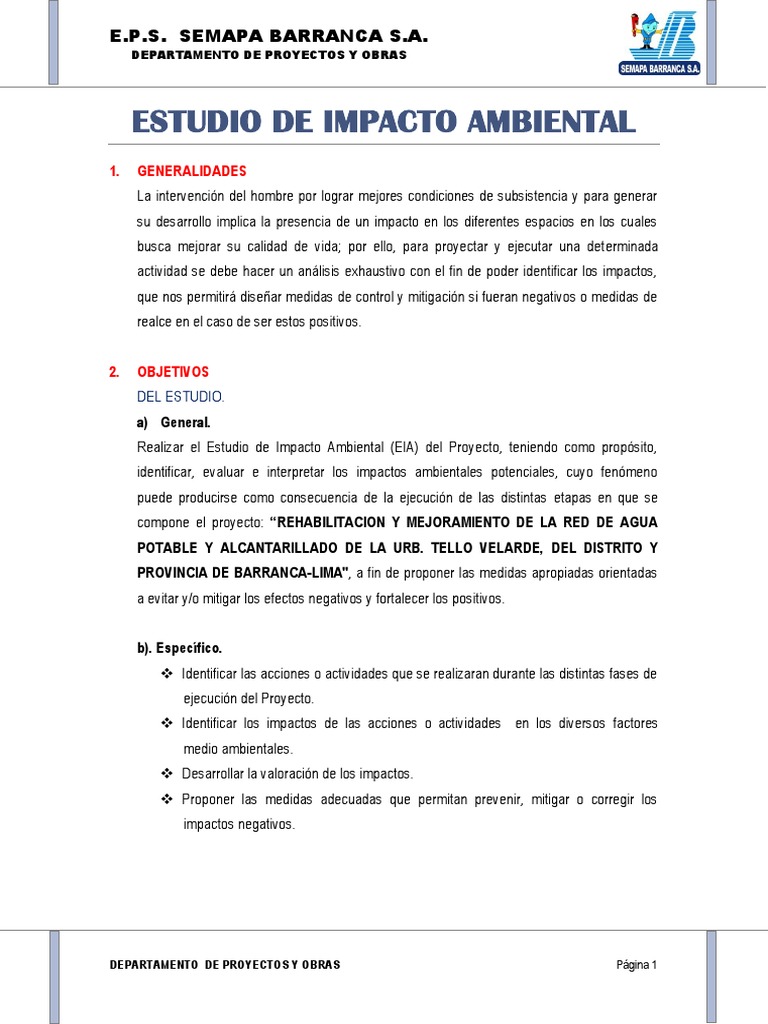 E.I.A | PDF | Evaluación de impacto ambiental | Residuos