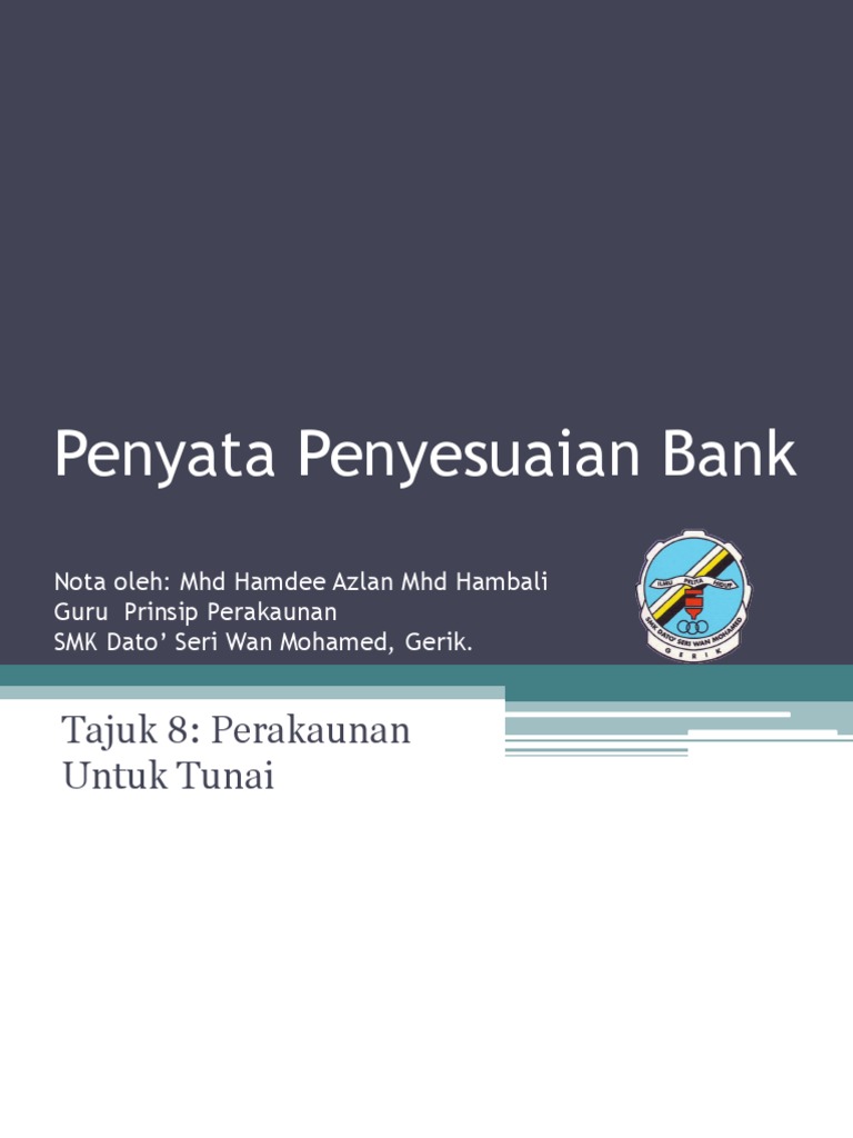 Tajuk 8 Penyata Penyesuaian Bank Pdf