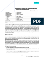 Abnormal Combustion Due To Malfunction of Suction Valve of Main Engine Fuel Injection Pump