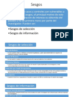 Casos y Controles - Sesgos