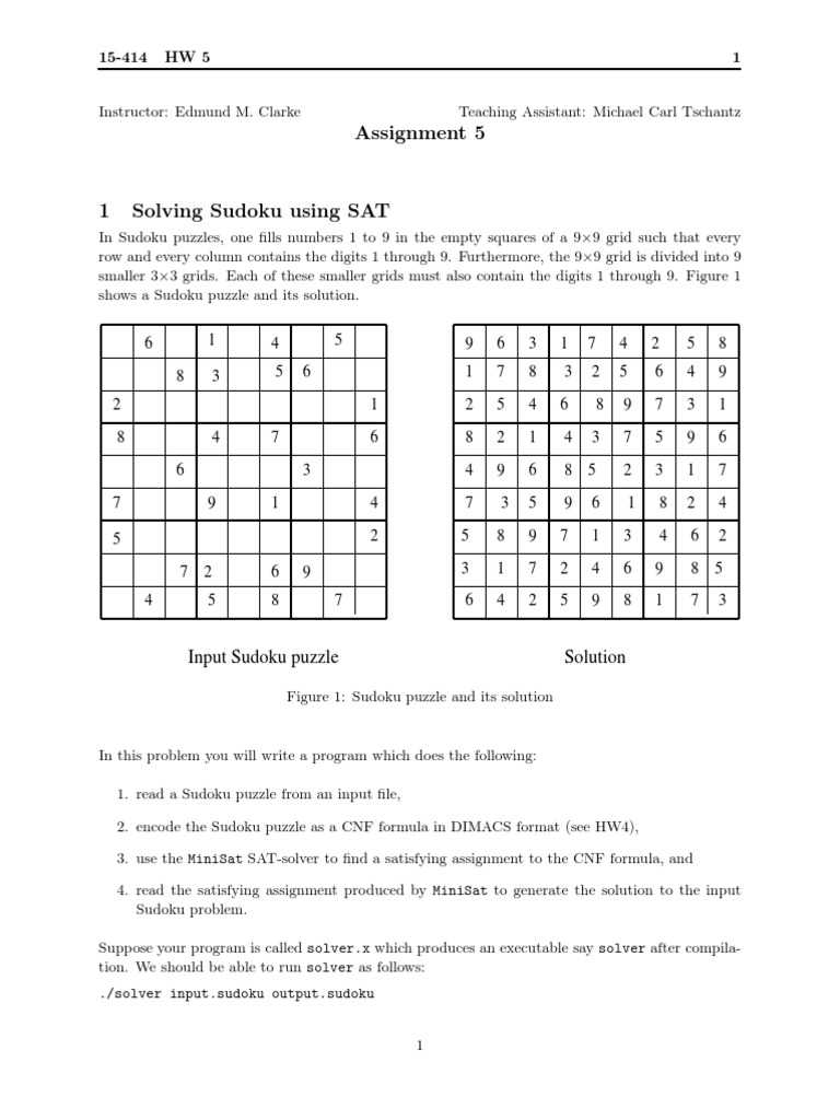 Assignment 5: Input Sudoku Puzzle Solution | PDF | Areas Of Computer ...