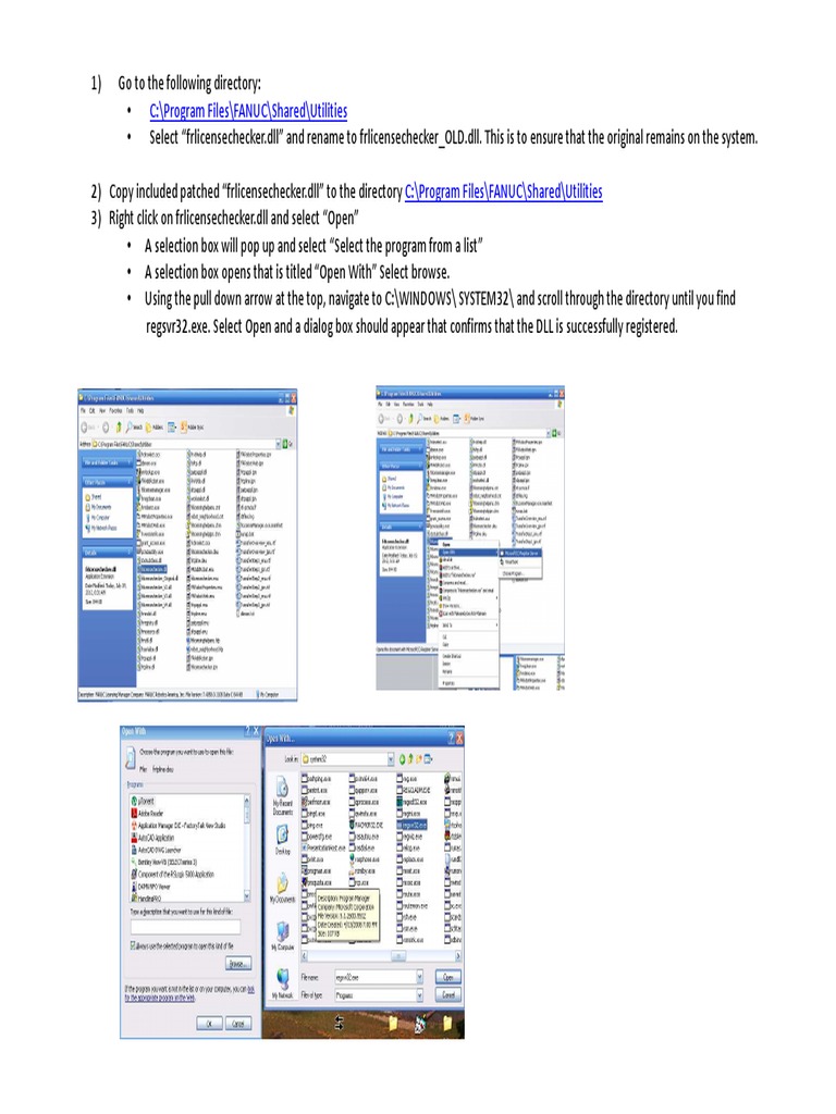 Registering DLL for FANUC Utilities | PDF