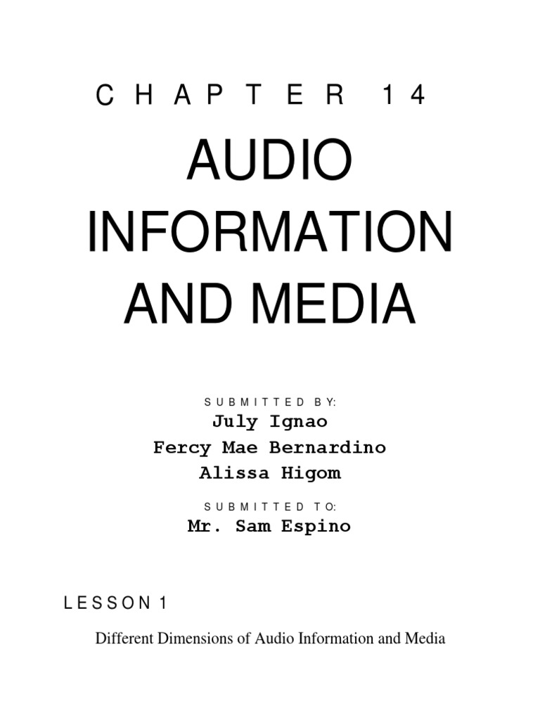 Audio Information and Media Overview | PDF | Compact Disc | Compact ...