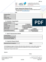 Container Inspection Request Form: A. Shipping Agent Details