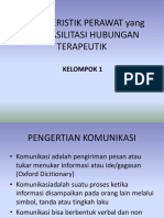 KARAKTERISTIK PERAWAT Yang MEMFASILITASI HUBUNGAN TERAPEUTIK