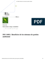 ISO 14001 - Beneficios de Los Sistemas de Gestión Ambiental PDF