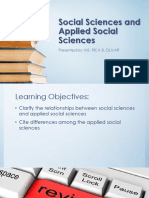 Social Sciences and Applied Social Sciences