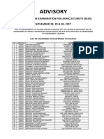 Agriculturists 11-2017 Transferred To Manila