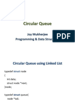 Circular Queue: Joy Mukherjee Programming & Data Structures