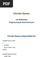 Circular Queue: Joy Mukherjee Programming & Data Structures