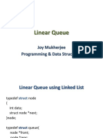 Linear Queue: Joy Mukherjee Programming & Data Structures