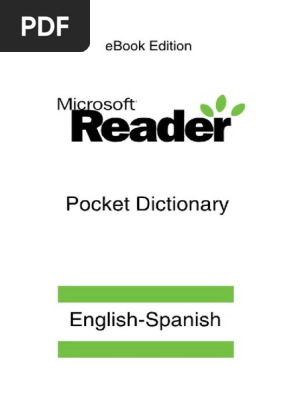 Microsoft English Spanish Pocket Dictionary