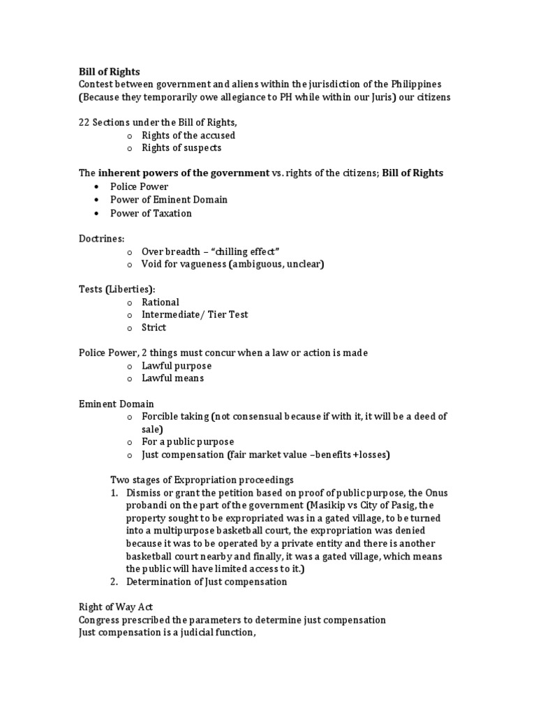 Understanding the Philippine Bill of Rights | PDF | Search Warrant ...