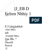 Men (J - Eb D: Ijelren Nhhiy 1