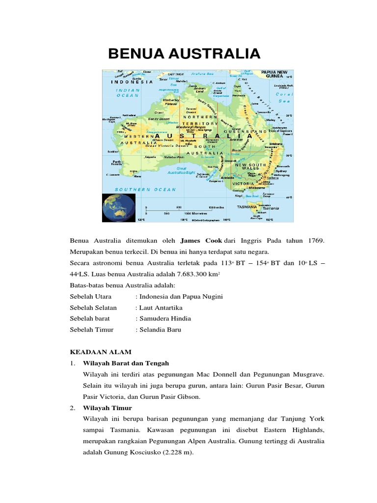 Mengapa Benua Australia Disebut Sebagai Negara Benua  