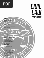 UP Civil Law Preweek 2018