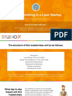 StudioX-Design Thinking in a Lean Startup